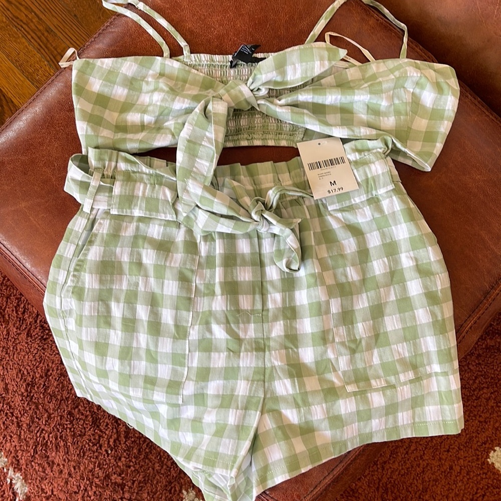 Gingham print Set